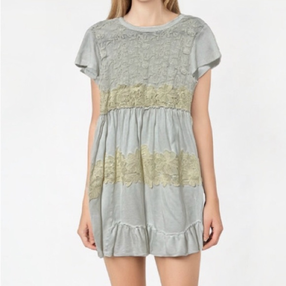 SEE BY CHLOE Silk Cotton Blend Lace Summer Dress Size M